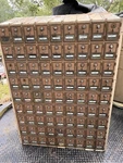 Post Office Box Case Cabinet Lot 81 Doors, Can Ship. Circa 1960. Fixed Price $2000.00.