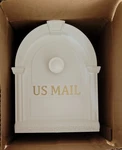 Mount White Plastic Large Mailbox, Single Wall, Hardware & Posts Mailboxes. Fixed Price $29.99.
