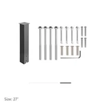 Vevor Post Stand 27"BLACK Powder-coated Steel For Outdoor. Fixed Price $25.00.