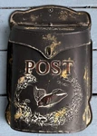 Ashland Metal Repro Vintage Mailbox Raised Post Flowers Bird Top Opens. Fixed Price $30.00.