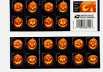 Usps Halloween Jack Lantern Forever Postage Stamps 2015 Booklet Pumpkins. Fixed Price $11.99.