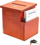 Wooden Suggestion Box With Slot - Secure Money Drop Raffle For Events 7.. Fixed Price $39.50.