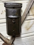 Antique Griswold Cast Iron Mailbox W/ Peep Hole Cover - #361 #353. Fixed Price $90.00.