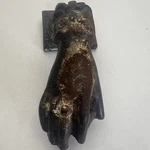 Antique Cast Iron French Hand Door Knocker Fatima Weighs 3 Pounds. Fixed Price $70.00.