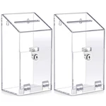Pcs Acrylic Donation Box Suggestion Lock Slot Wall Mount 10.2X5.6X4 Inch. Fixed Price $56.52.