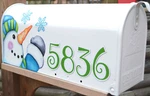 Magnet (partial Cover) Snowman With Address Numbers Snowflakes. Fixed Price $7.25.