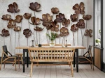 3D Copper Art Metal Floral Self-adhesive Removeable Wallpaper Mural. Fixed Price $78.39.