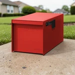 Adoorn Large Post Mount Mailbox Red Steel Outdoor Weatherproof Package. Fixed Price $89.96.
