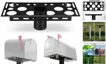 Steel Mailbox Bracket For 2-3/8" Round Post Mount Plate. Fixed Price $72.82.