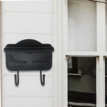 Aluminum Wall Mount Vintage Style Black Finish Post Box With Flower Embossing. Fixed Price $89.00.