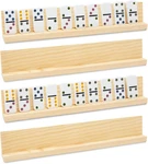 Juvale Dominoes Holders Set Of 4 Wooden Trays 13-INCH, Natural Customiz. Fixed Price $23.09.