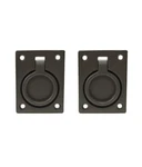 Qcaa Solid Brass Flush Ring Pull 2-1/2" X 1-7/8" Oil Rubbed Bronze US10B 2-PACK. Fixed Price $49.27.