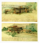 Frank A. Rentz House By Lloyd Wright 1939 Usonian Architectural Print. Fixed Price $85.00.