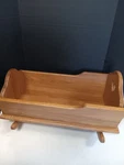 Sm Doll Cradle Solid Oak Furniture House Amish Kids Toy Harvest Stain. Fixed Price $125.00.