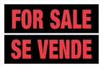 Hillman Red & White Bilingual For Sale Sign, 12 In. X 8. Fixed Price $7.00.