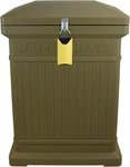 Premium Oak Vertical Storage Cabinet With Smart Lock & Hinged Lid. Fixed Price $576.99.