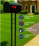 Architectural Mailboxes Curbside With Post Black Steel Usps Approved. Fixed Price $79.97.