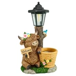 Welcome Highland Cow Solar Street Lamp Post 66206. Fixed Price $52.50.
