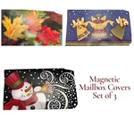 Mailwraps Magnetic Decorative Mailbox Set Of 3 Fall Christmas Winter. Fixed Price $12.50.