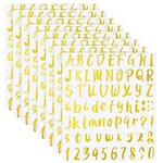 Outus 576 Pieces 8 Sheets Letters Stickers Self Adhesive Vinyl 1 Inch, Gold. Fixed Price $16.99.
