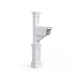 Mailbox Post Polyethylene Vinyl Fade Resistant White With Newspaper Holders. Fixed Price $126.87.