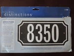 Distinctions By Hillman White & Black Address Plaque For Up To 5 - 4" Numbers. Fixed Price $5.49.