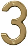 Hy-ko Products BR-42PB/3 Number, 4IN, Polished Brass. Fixed Price $7.95.