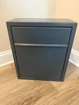 Base By Bravios Modern Wall-mounted Anthracite Mailbox Open. Fixed Price $69.95.