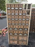 Post Office Box Case Cabinet Lot 33 Doors, Can Ship. Circa 1959. Fixed Price $600.00.