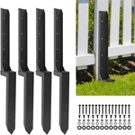 4 Pcs Fence Post Repair Kit Heavy Duty Wooden Anchor Stakes Fo. Fixed Price $95.65.