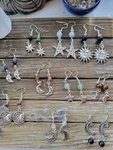 Crystal Drop Earrings: Stacked Stone Charms, Witch Jewelry. Fixed Price $5.43.