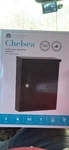 Nib Architectural Mailboxes Chelsea Black Wall Mounted Small Damaged. Fixed Price $30.00.