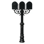 Qualarc, Hanford Triple With Scroll Supports, E1 Mailbox, (base 7, No Address). Fixed Price $805.00.