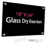 Black Glass Dry Erase Whiteboard Frameless 18" X 24" Surface. Fixed Price $70.50.
