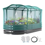 Vevor Galvanized Raised Garden Bed 6X3X1 Ft Oval Planter Box With Self Watering. Fixed Price $77.99.