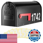 Saillong Galvanized Steel Black Post Mount Mailbox - 5 Sets Reflective. Fixed Price $79.18.