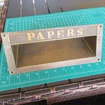 Post Office Mail Box Door Slot "papers" Vintage Antique 1900S Solid Brass. Fixed Price $49.00.