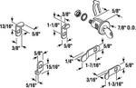 Prime-line S4140 Nickel Steel Counter Clockwise Mailbox 4.9 H 3.8 In.. Fixed Price $11.34.