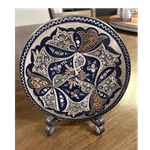 Handmade Vintage Turkish Copper Decorative Wall Plate With Blue Floral Design 7. Fixed Price $19.99.
