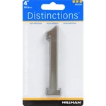 Hillman Distinctions 4 In. Silver Brushed Nickel Self-adhesive Number 1 Pc 3PK. Fixed Price $14.93.