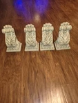Wall Drapery Sconce Corbels Curtain Rod Swag Holders Bracket Antique White Set 4. Fixed Price $18.00.
