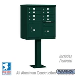 Salsbury Cluster Box Unit 8 Doors& Parcel Lockers Type Usps Access- Green. Fixed Price $3153.88.