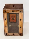 Handmade Vintage Office Mailbox Door Postal Coin Bank Wood W/ Key. Fixed Price $39.95.