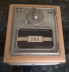Vintage Post Office Mail Box Combination Door Custom Made Wooden Bank Lock. Fixed Price $65.00.