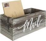 Mygift Rustic Torched Wood Tabletop Decorative Mail Holder Box. Fixed Price $26.99.