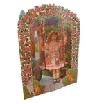 Santoro Graphics Girls With Cats Swing Card 3D 1994 SC04. Fixed Price $12.00.