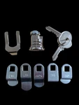 Mailbox Replacement Lock Assortment With 5 Cams & 2 Keys, Nickel Finish 4140C. Fixed Price $6.99.