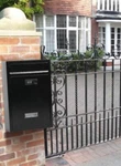 Wall Mount Mailbox With Combination Lock Security Key Drop Black Large. Fixed Price $29.98.