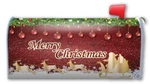 Merry Christmas Golden Santa Claus And Sleigh Mailbox Cover Magnet. Fixed Price $18.49.