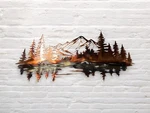 Mountain Reflections Metal Wall Art 26 1/4" X 12". Fixed Price $65.99.